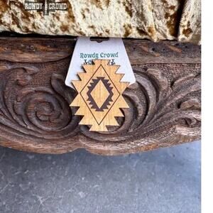 Aztec Sky Leather Western Scarf Slide Tee Clip or Ring